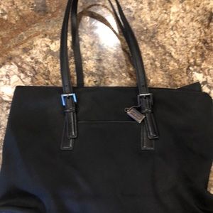 Black Coach diaper bag